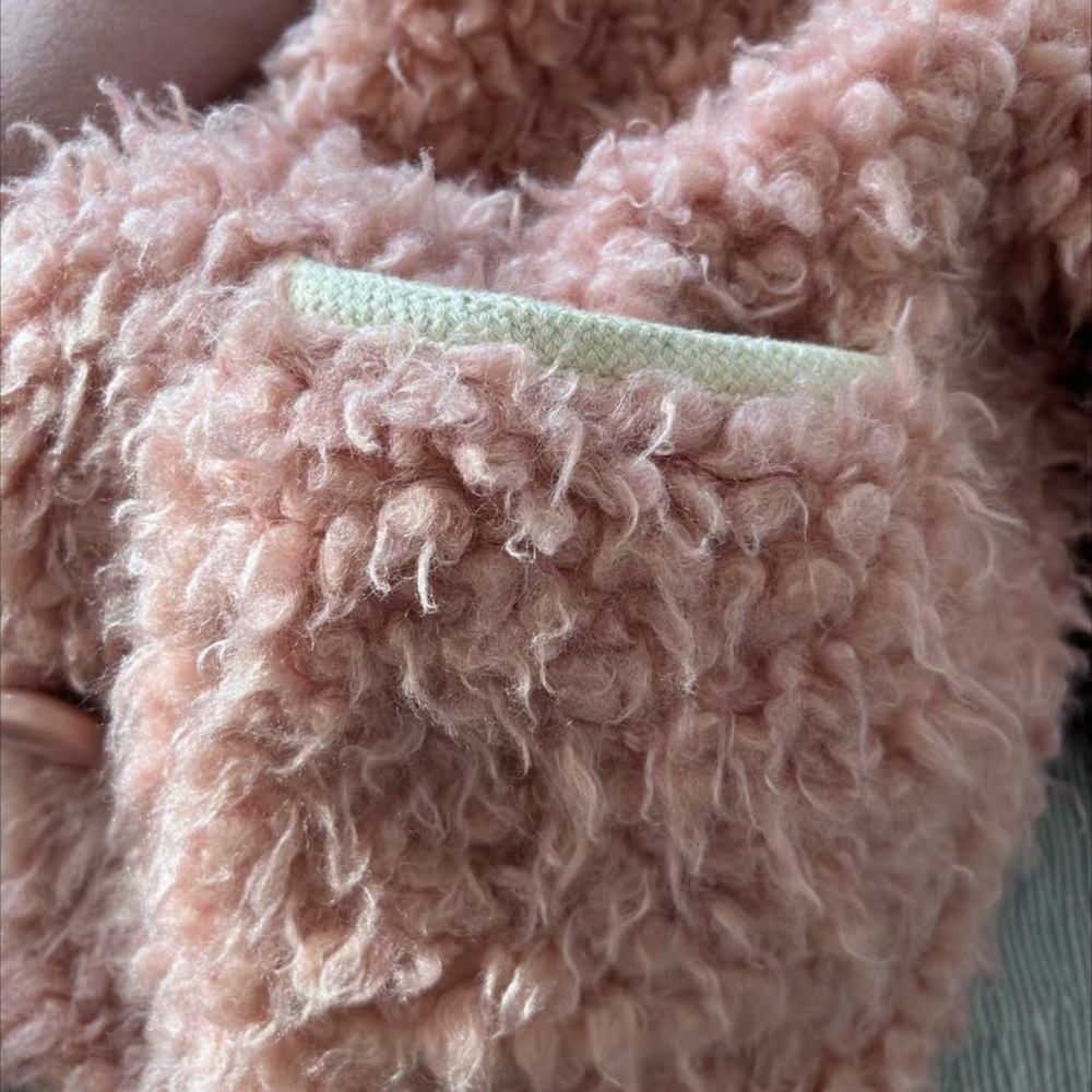 Pink Sherpa Button-Front Jacket - Picture 5 of 6